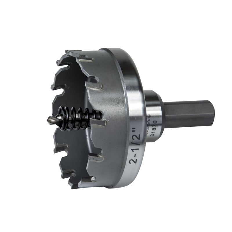 Klein Tools 31870 Heavy Duty Hole Cutter 212Inch Carbide Hole Cutter Cuts Stainless Steel Mild Steel Iron and Copper