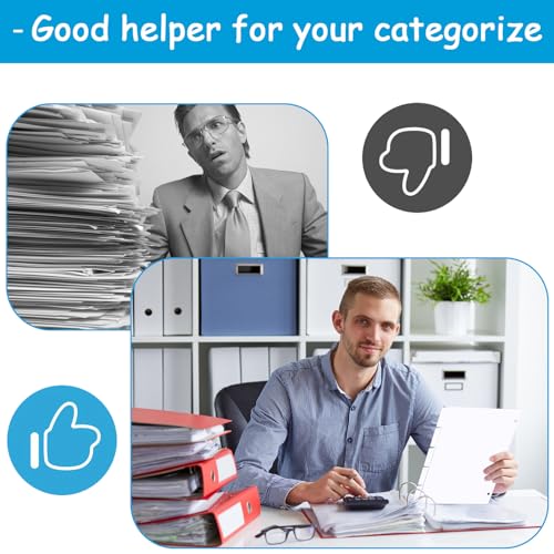 Coidea Binder Dividers for 3 Ring Binder, 1/5 Cut Tabs, Letter Size, Blank Write On Page Dividers with 5 Big Tabs for School Office Home, 4 Sets, 20 Dividers, White - Image 5