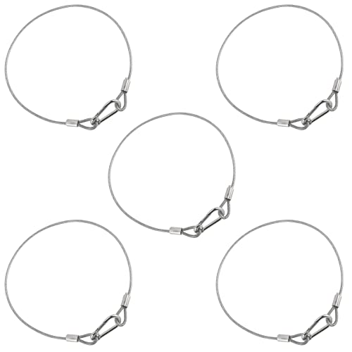 Lsqurel 5 Pack Stage Light Safety Cable Stainless Steel Security Wire for Lighting, Luggage, Garage Goor, Camera - Image 1
