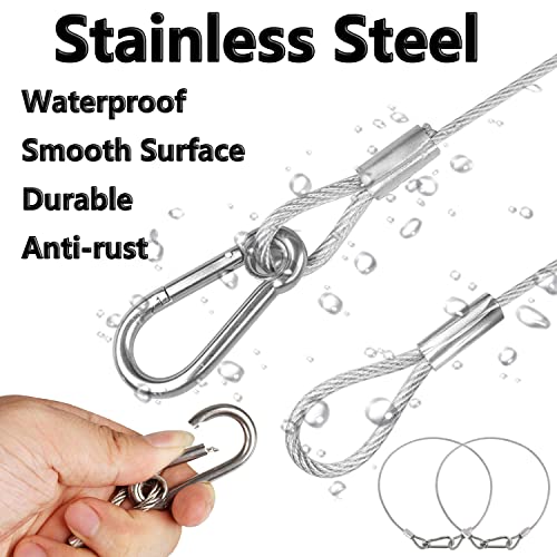 Lsqurel 5 Pack Stage Light Safety Cable Stainless Steel Security Wire for Lighting, Luggage, Garage Goor, Camera - Image 4