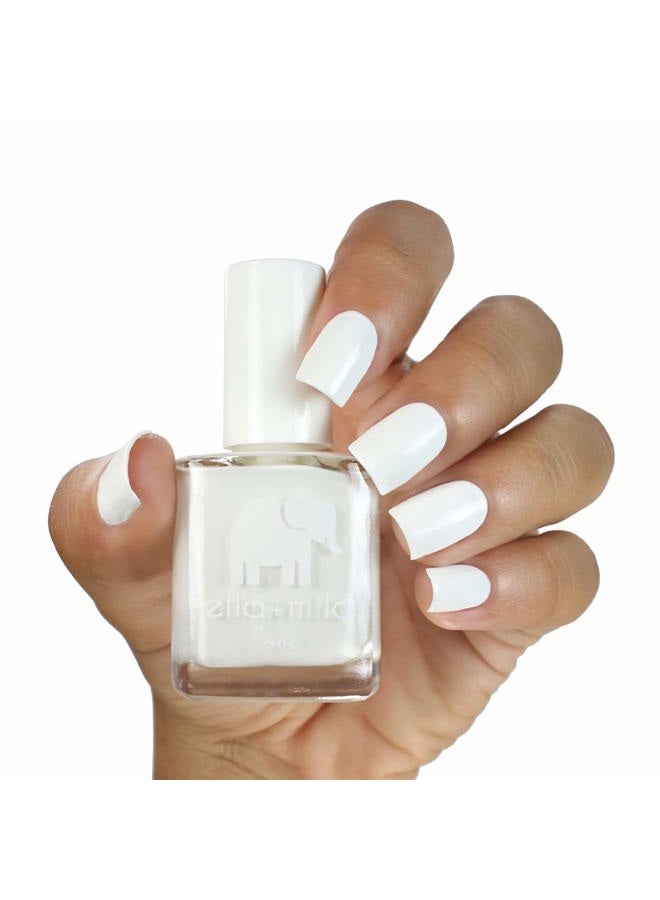 ella mila Professional, Quick Dry, Long-Lasting & Chip-Resistant White Nail Polishes (Pure Love - 0.45 fl oz) - Image 5