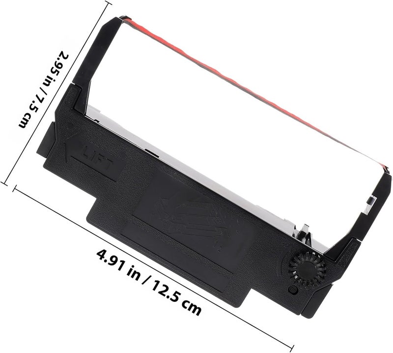 WOONEKY 5pcs Ink Ribbon Cartridge Compatible with Erc30/38/34 for Tm-u220 U230 M188b Dot Matrix Printers, Black Red Ribbon Box Replacement with Core for Office Printing Supplies - Image 2