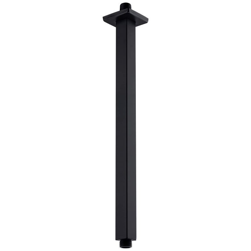 Anpean 16 Inch Square Ceiling Mounted Shower Arm and Flange Matte Black - Image 2