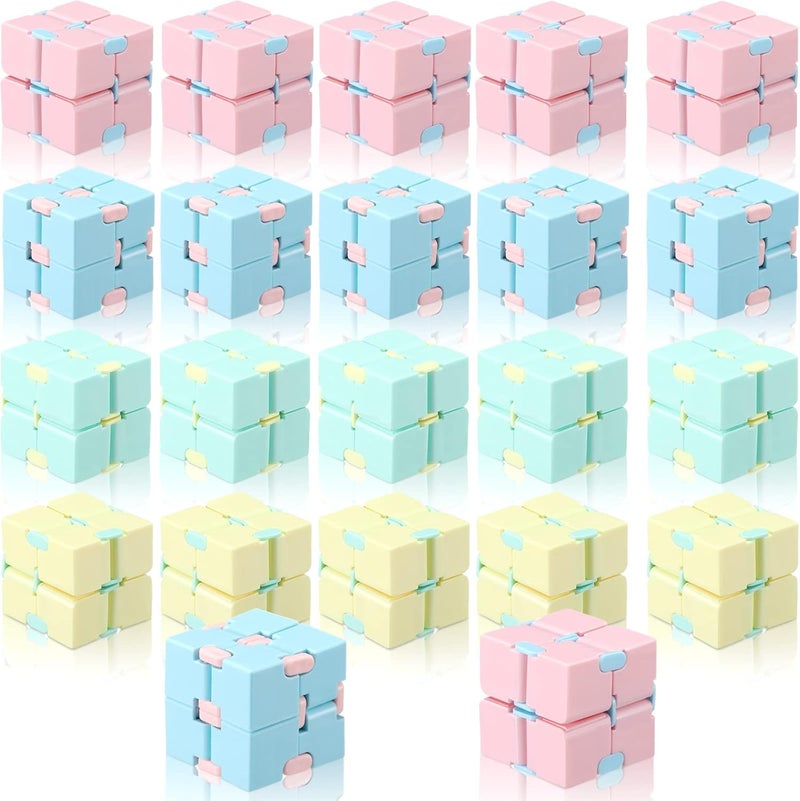 Civaner 22 Pieces Toy Cube Handheld Anxiety Relief Cube Blocks for Adults Relieve Stress and Kill TimeMulticolored - Image 1