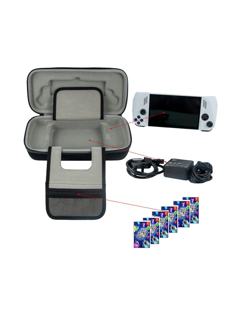 Durable EVA Travel Case for ROG Ally and Accessories, Shockproof Waterproof Handbag, Anti-Slip Design, Black - Image 3