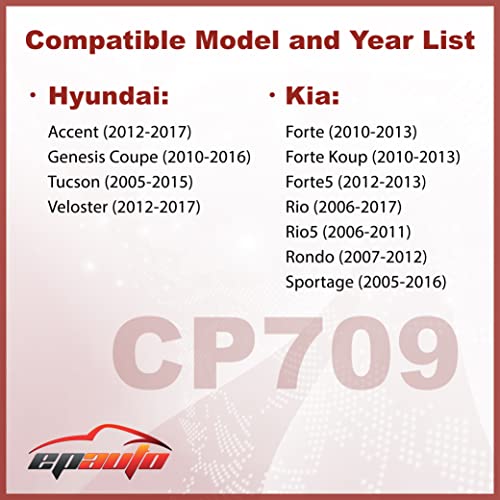 EPAuto فلتر هواء المقصورة EPAuto CP709 (CF10709) بديل لهيونداي أكسنت، جينيسيس كوبيه، توكسون، فيلوستر، كيا فورت، فورت كوبيه، فورت5، ريو، ريو5، روندو، سبورتاج - يناسب نماذج مختارة من 2005-2017 - Image 2