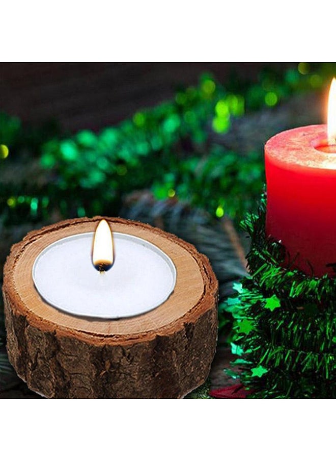 Generic - New Pillar Design Tealight Candlestick, Wooden Candle Holder, Mini Flower Pot, Home Garden Decoration - Image 1