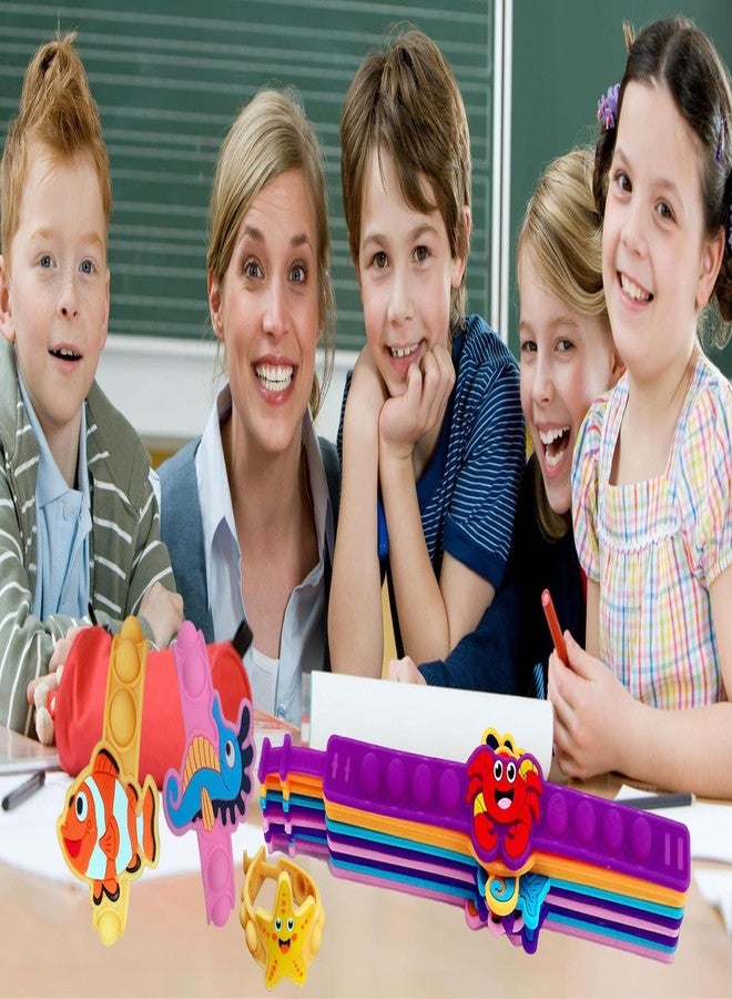 PSDFH ٢٤ عبوة من أساور المحيط الصغيرة، هدايا صغيرة الحجم لطلاب الفصول الدراسية والحفلات - Image 4