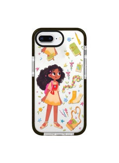For iPhone 7 Plus / 8 Plus Simple Illustration Pattern Full Coverage Phone Case(Girls Wardrobe B)
