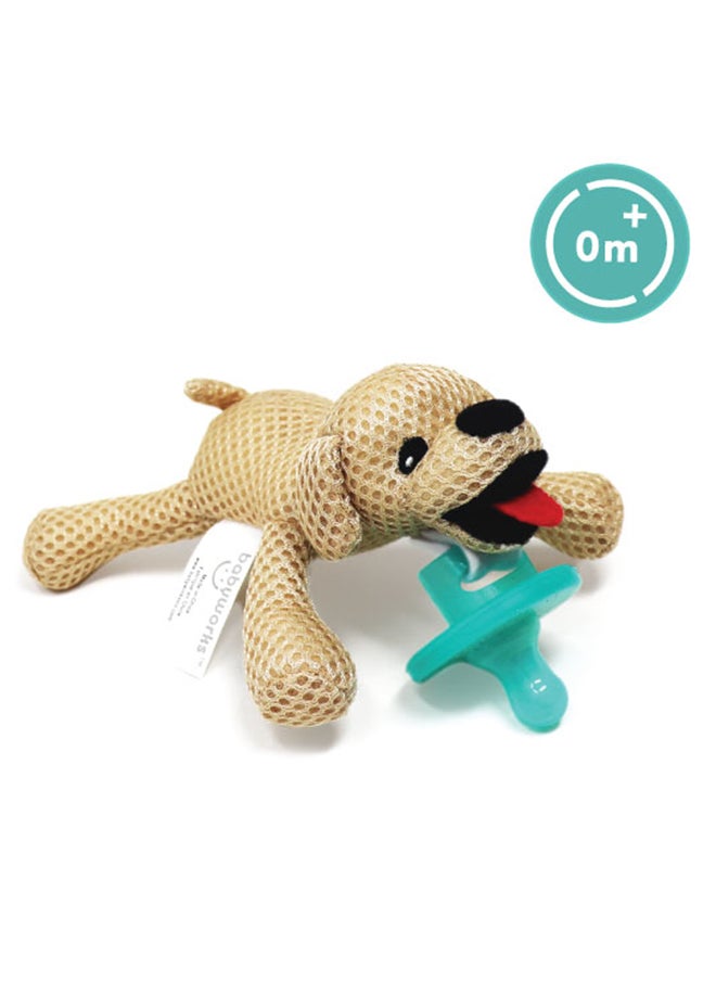 Babyworks Pacifier Friend With Pacifier - "Bud" Puppy  - Image 1