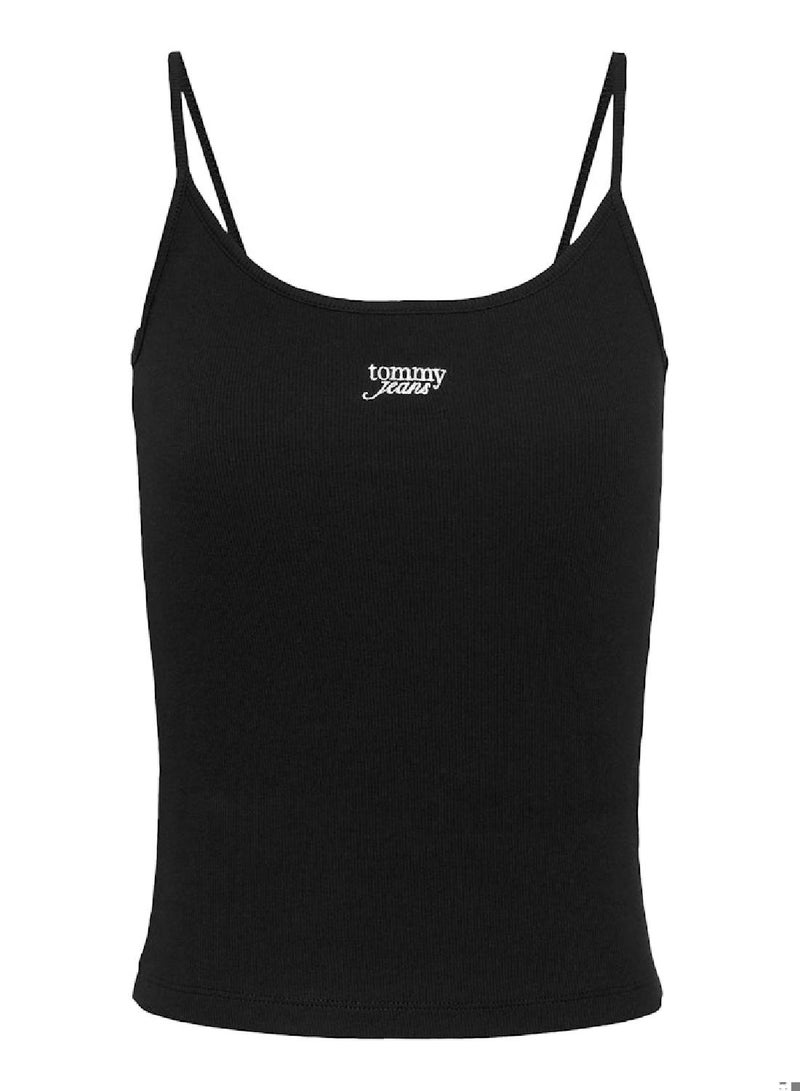 TOMMY JEANS Ribbed Slim Spaghetti Strap Top - Image 3