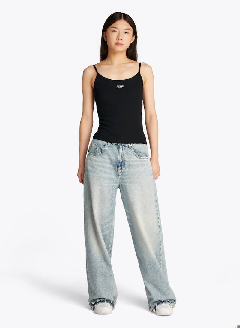 TOMMY JEANS Ribbed Slim Spaghetti Strap Top - Image 4