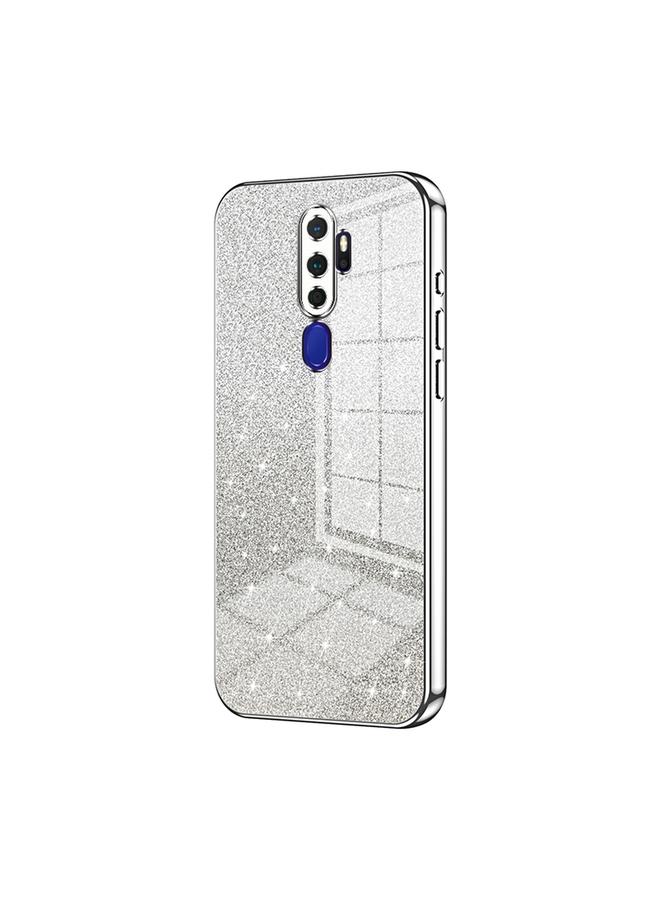 اس-توب جراب لهاتف OPPO A11x / A9 2020، جراب هاتف مطلي بالكهرباء بلون مسحوق لامع متدرج - Image 1