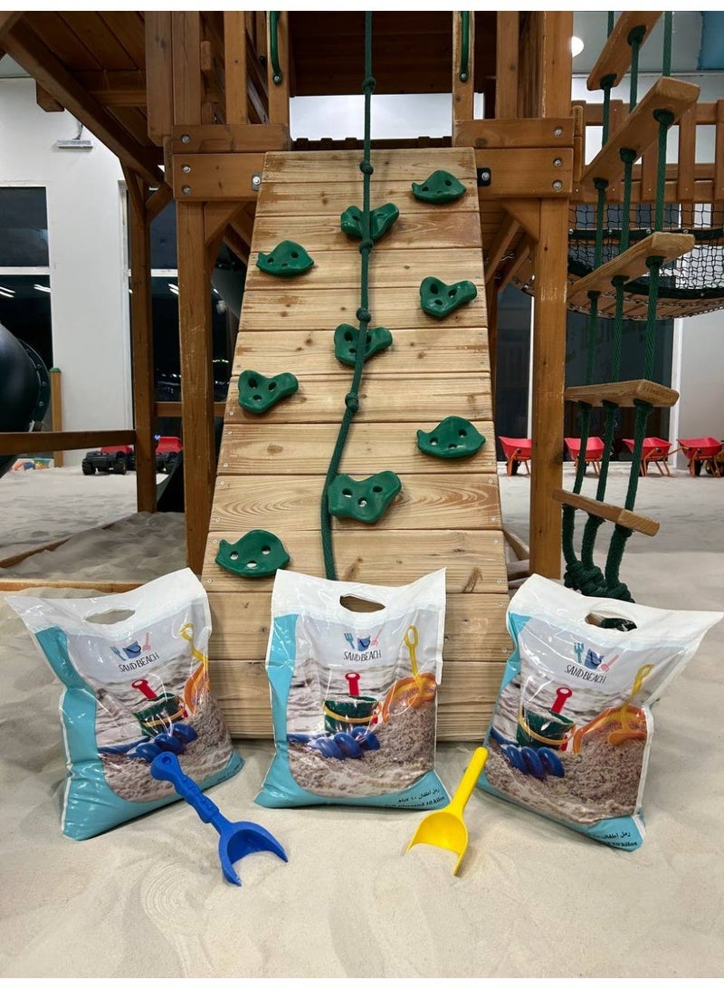 شاطئ الرمال 2-حبتين رمل أبيض معقم بوزن ١٠ كيلو طبيعي مغسول ومكررومفلتر بدون غبار أمن للأطفال من الحساسية و الامراض الجلدية - Image 5