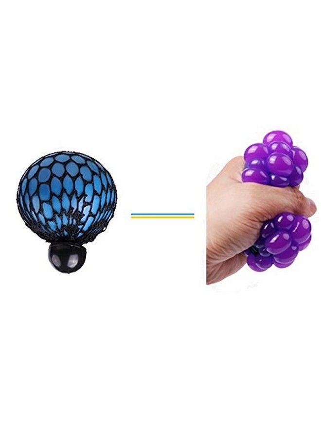 Fireboomoon كرة عنب مطاطية ناعمة لتخفيف التوتر، لعبة يد ومعصم، أداة مضحكة، لعبة تهوية، برتقالي/أزرق/أخضر، 3 قطع - Image 4