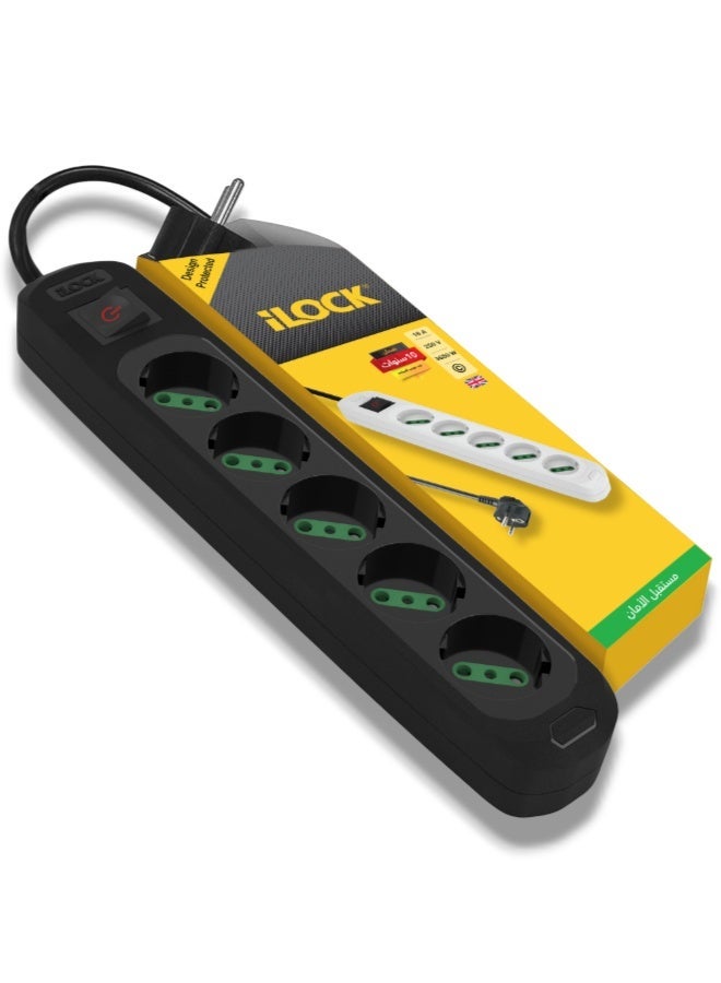 آي لوك مشترك كهربائي iLOCK  أصلي 100% -5 مخارج، قدرة 3500 وات، كابل 3 متر - Image 2