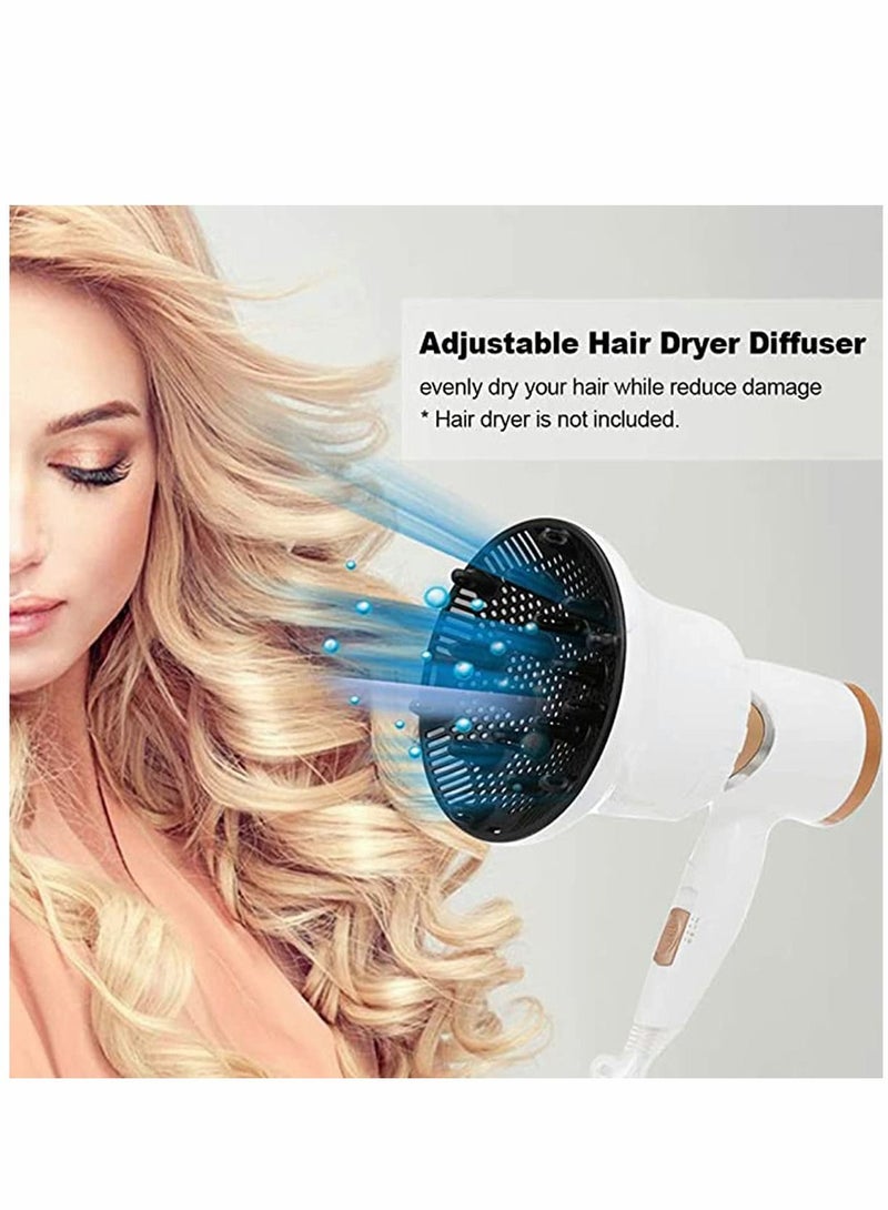 NIBEMINENT Hair Dryer Diffuser, Adjustable Blow Dryers Diffuser for Curly or Wavy Styling Accessories - Image 2