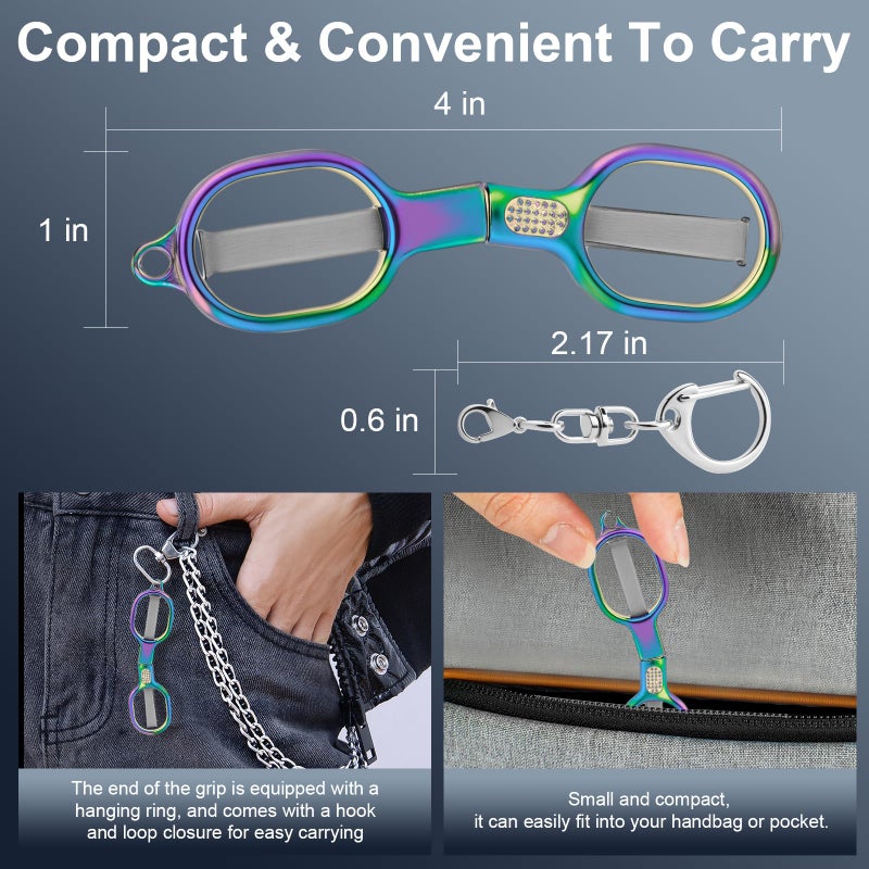 BSADIY 2 Pcs Folding Stainless Steel Portable Mini Travel Scissors, Safety Foldable Pocket Badge Small Scissors All Purpose with 2 Keychain for Travel, Home, Office, Craft, Sewing, Nurse Accessories (Color) - Image 3