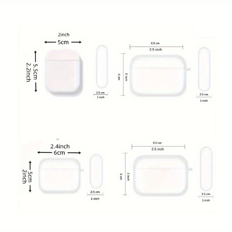 Light Blue Double Layer IMD Case With Hanging Set For AirPods Pro 2nd Generation - Image 2