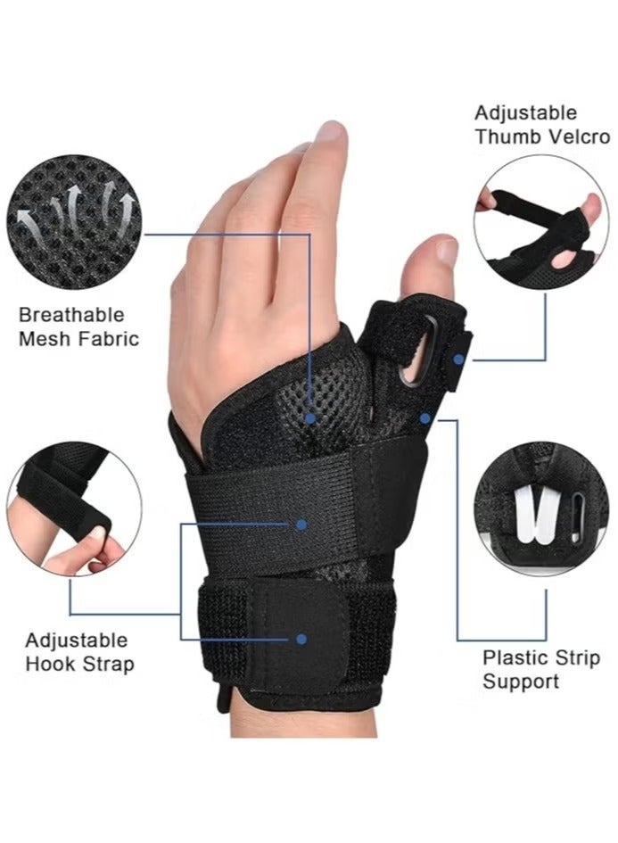 Thumb Splint with Wrist Support Brace-Thumb Brace for Carpal Tunnel or Tendonitis Pain Relief,Wrist Brace Fits Both Left and Right Hands - Image 2