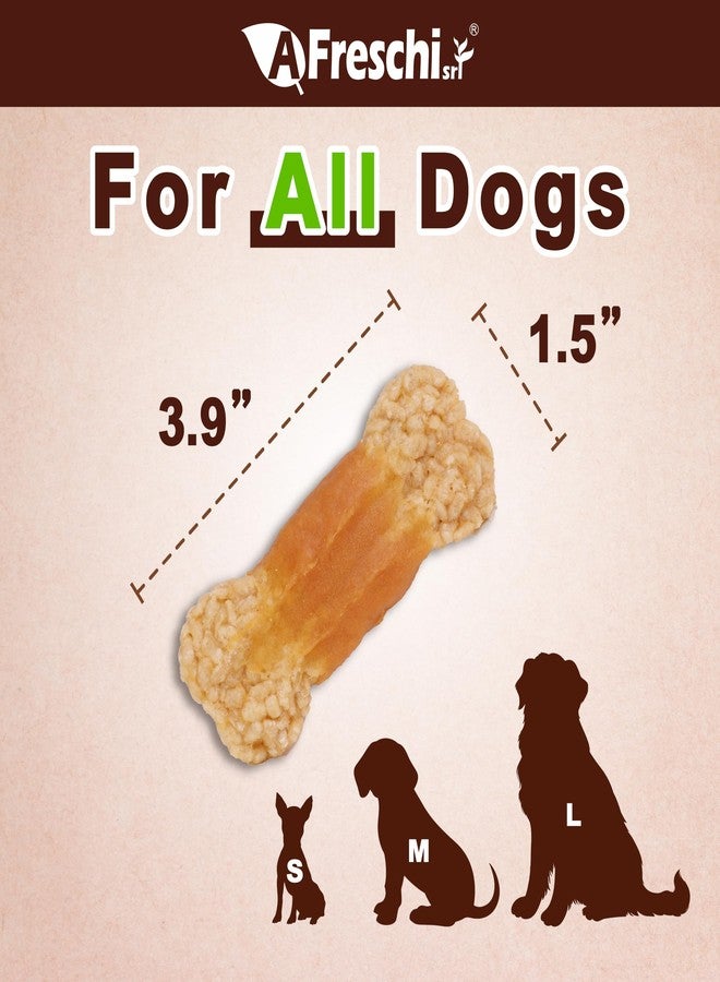 A Freschi srl Chicken Dog Treats, All Natural, Healthy & Easily Digestible, Grain-Free Puppy Chews, Low-Fat, Human Grade Training & Rewards Dog Snacks, Rice Bone, 16 oz Pack - Image 2