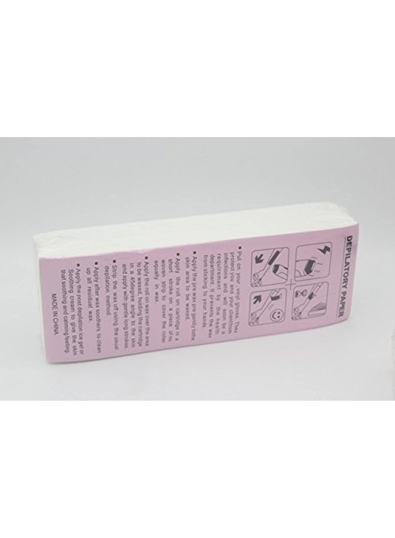 BLOOMING TIME Disposable wax strips 100pcs hair removal strips non-woven epilator for facial body hair removal - Image 3