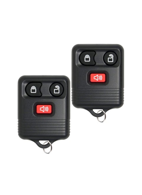 2PCS 3-Button Replacement Key Fob Case for Keyless Entry, Keyless Entry Remote Replacement Key Fob Replacement for Ford, Lincoln, Mercury, Mazda F150 F250 F350 Escape Expedition Explorer Ranger