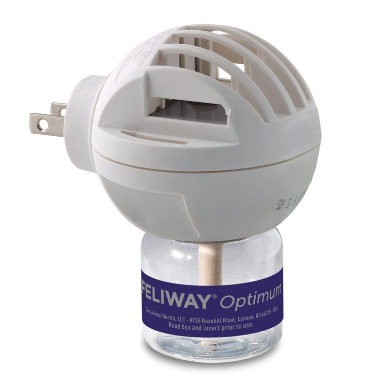 Feliway مجموعة بدء تشغيل موزع الفيرومون FELIWAY® Optimum لتهدئة القطط لمدة 30 يومًا، 48 مل - يساعد في تقليل علامات التوتر الشائعة في القطط والهررة، تهدئة محسّنة - Image 2