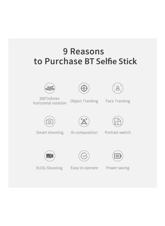 NIBEMINENT Portable Bluetooth Selfie Stick Black  - Image 4