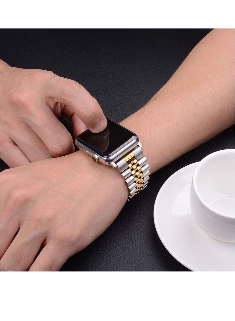 Compatible with Apple Watch Band Series 5 44mm 42mm, Stainless Steel Watch Band with Butterfly Folding Clasp for iWatch Band Series 5/4/3/2/1 - Image 5