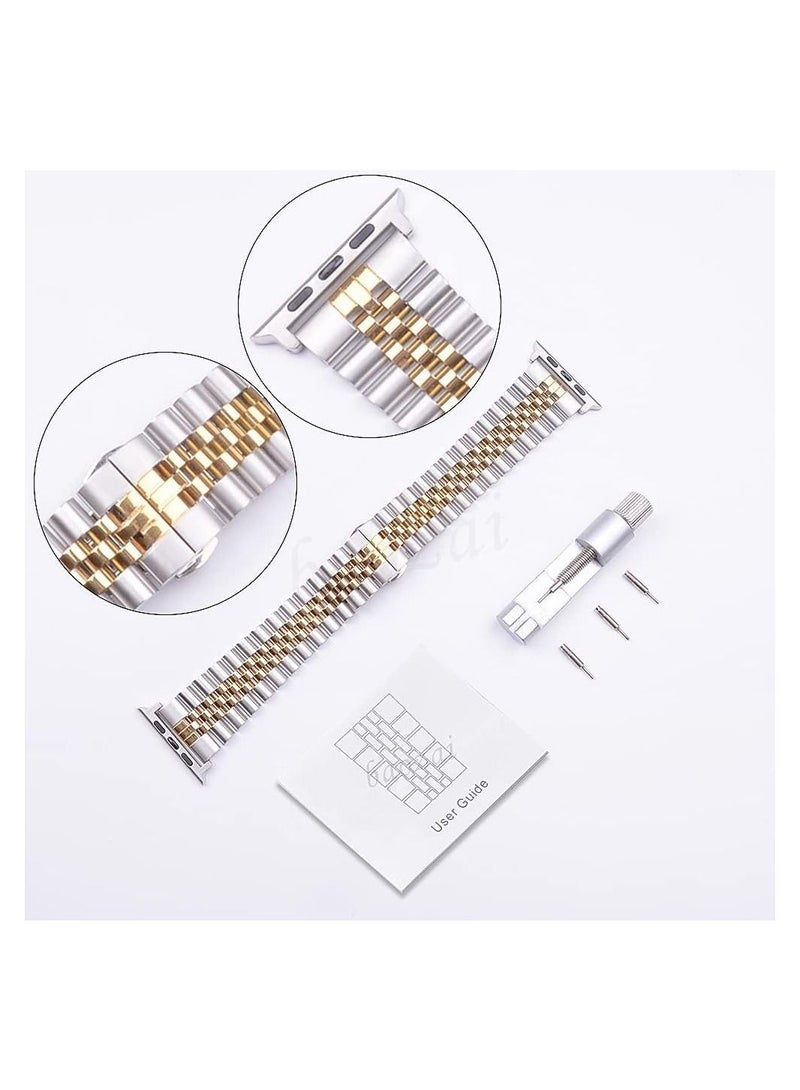 Compatible with Apple Watch Band Series 5 44mm 42mm, Stainless Steel Watch Band with Butterfly Folding Clasp for iWatch Band Series 5/4/3/2/1 - Image 4