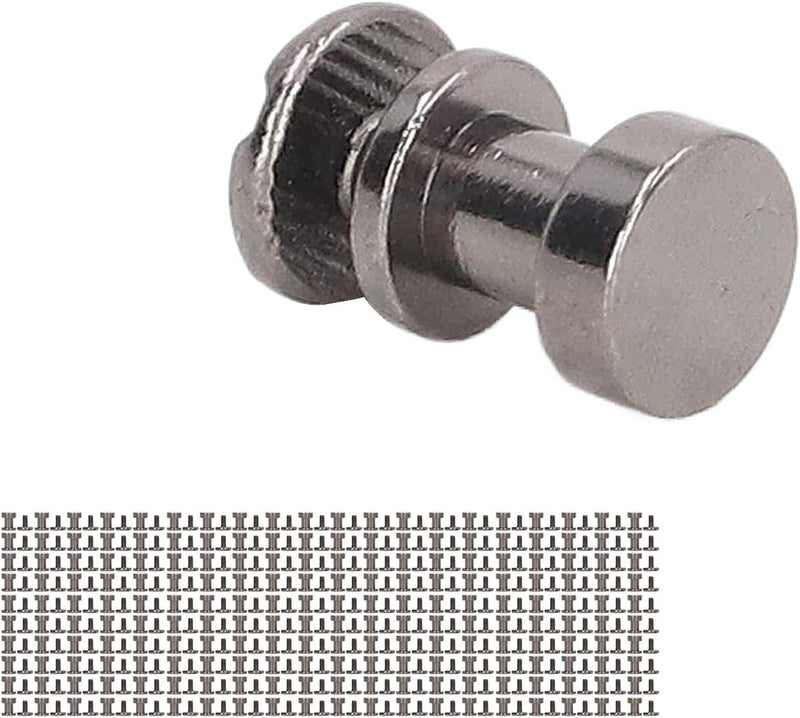 Chicago Screws Binding Posts Nail Rivet Premium Brass Electroplated Uniform Coating Burr Free for Leather Craft DIY Projects 200 Sets Brass Silver Black - Image 3