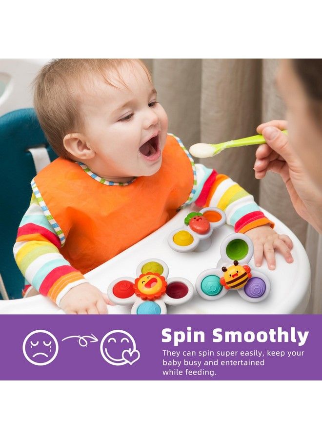 LiKee Suction Cup Spinnerz Toy Baby Bath Toys Fidget Blocks Simple Bubble High Chair Toys Sensory Toys For Infant 1218 Months Birthday Gifts For Toddler 13 And Kids Stress Relief (Farm) - Image 5