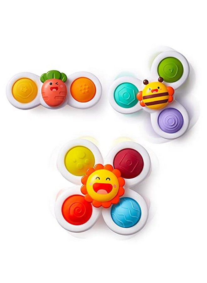 LiKee Suction Cup Spinnerz Toy Baby Bath Toys Fidget Blocks Simple Bubble High Chair Toys Sensory Toys For Infant 1218 Months Birthday Gifts For Toddler 13 And Kids Stress Relief (Farm) - Image 1