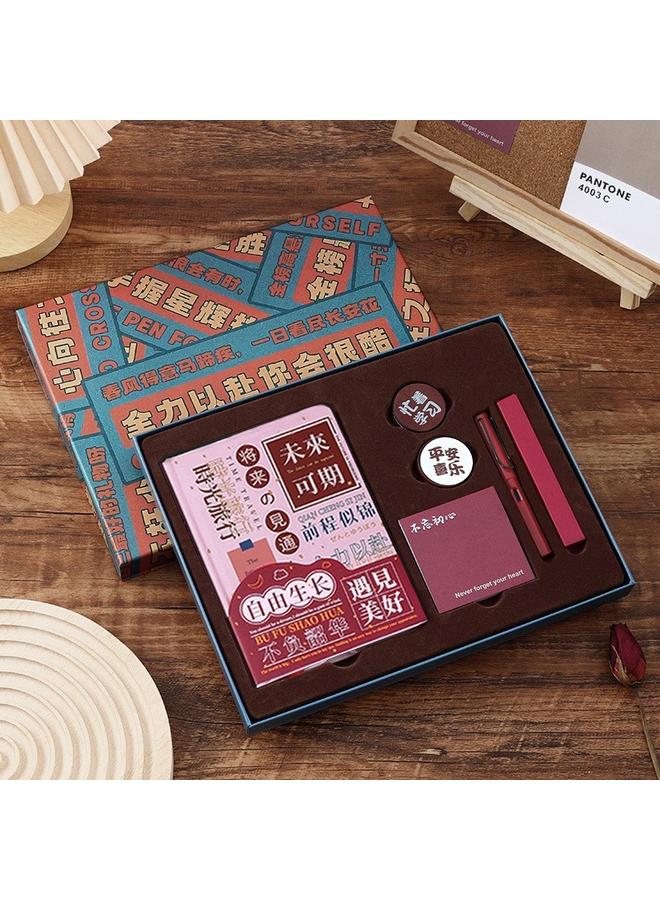 Bluejw 2024 Hand Account Book Suit Gift Box Hand Account Book Walking Stick Book Diary Supplies Stationery Book Loose Leaf Detachable - Image 1