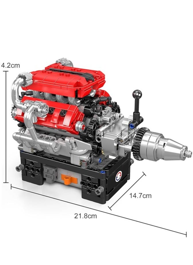 mould king 10204 Supercar Building Blocks,Educational Sports Car V8 Engine Transmission Model Kit, Sports Car Bricks Set Building Gift for Adults Teens  - Image 3