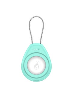 Applicable AirTag Protective Cover For Apple Airtag Anti-lost Locator Rope Transparent All-inclusive Metal Rope Protective Cover-Color:Mint Green-Applicable Models:Suitable For Apple Airtag Locator