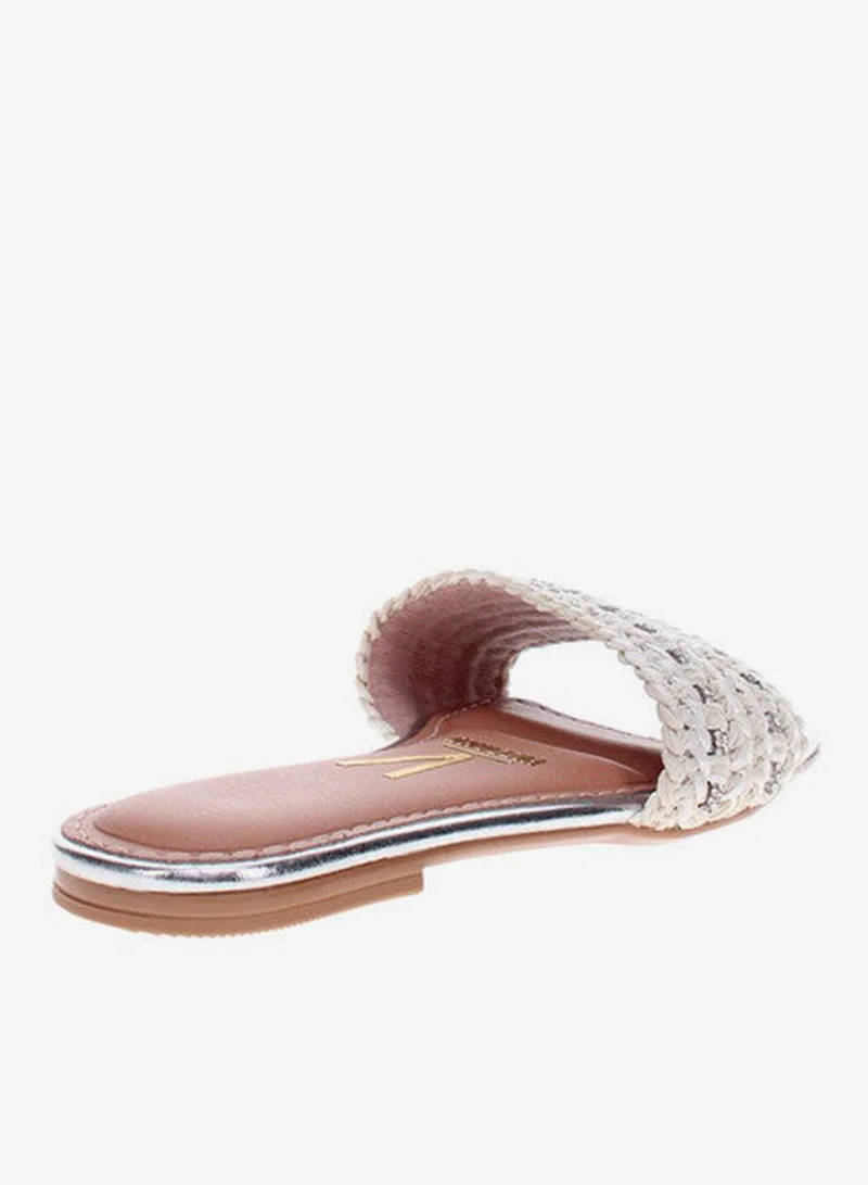 VIZZANO Off White Flat Sandals for Women – Stylish Ladies Flat Sandals & Comfortable Flat Slippers for Women | Best Price UAE