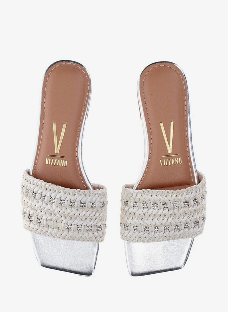 VIZZANO Off White Flat Sandals for Women – Stylish Ladies Flat Sandals & Comfortable Flat Slippers for Women | Best Price UAE