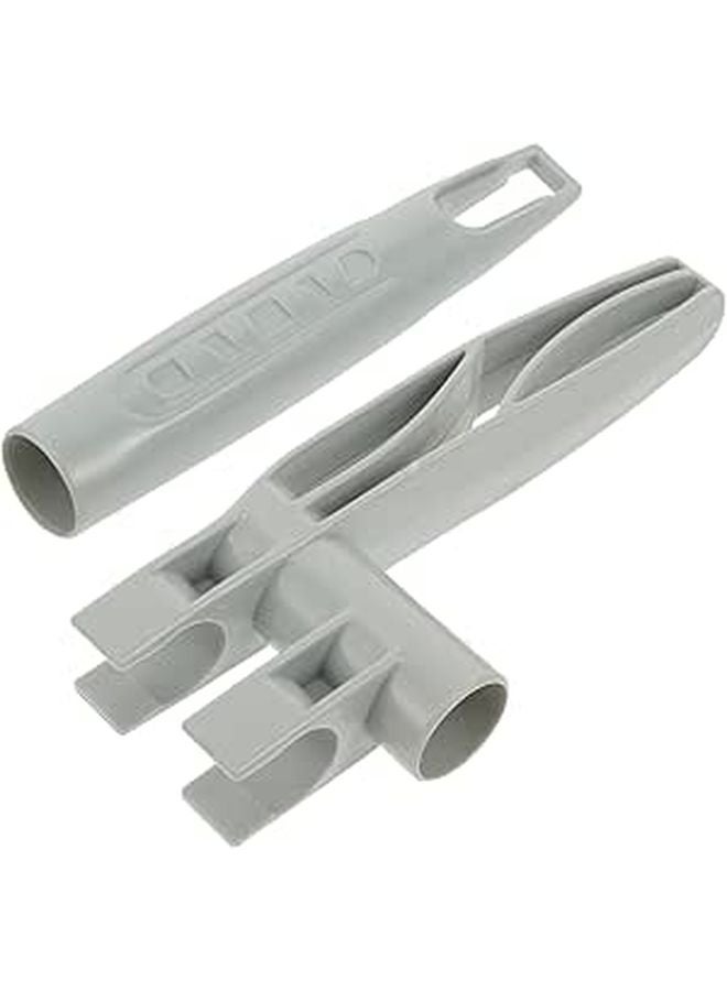 Replacement Broom Handle Grip and Dustpan Handle Set Plastic Mop Stick with End Cap - Image 1