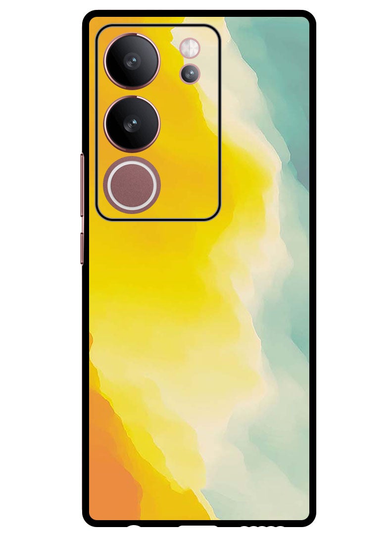 Theodor Protective Case Anti Scratch Shock Proof Bumper Cover For Vivo V29 - V29 Pro Shades Of Blue Yellow Orange - Image 1
