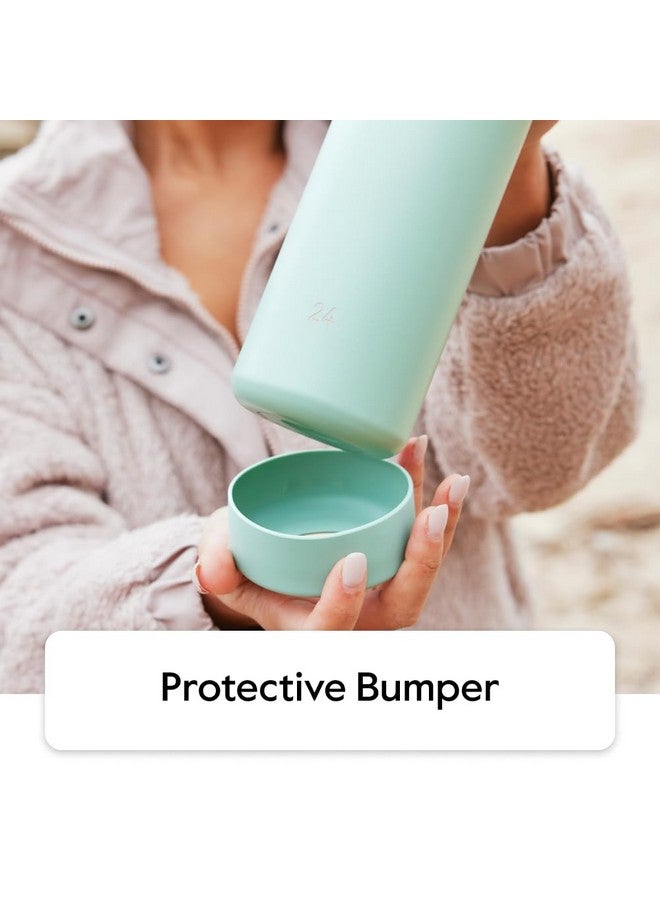 Takeya زجاجة مياه تاكيا أكتيفز مع غطاء فوهة - زجاجة بعزل مزدوج من الفولاذ المقاوم للصدأ - آمنة في غسالة الصحون وخالية من BPA - زجاجة مع غطاء فوهة وحافة قابلة للإزالة - 64 أونصة، أزرق منتصف الليل - Image 3