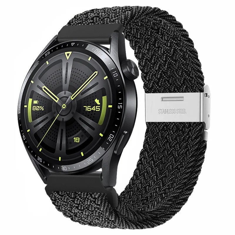 Bluejw Nylon Woven 20mm 22mm Replacement Watch Strap for Samsung Galaxy Watch 7 GT3 and Huawei GT4 – Durable Smartwatch Wrist Band - Image 1