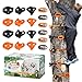TOPNEW 12 Ninja Tree Climbing Holds for Kids Climber Orange Black Tree Climbing Kit with 6 Ratchet Straps for Outdoor Ninja Warrior Obstacle Course Training - Image 2