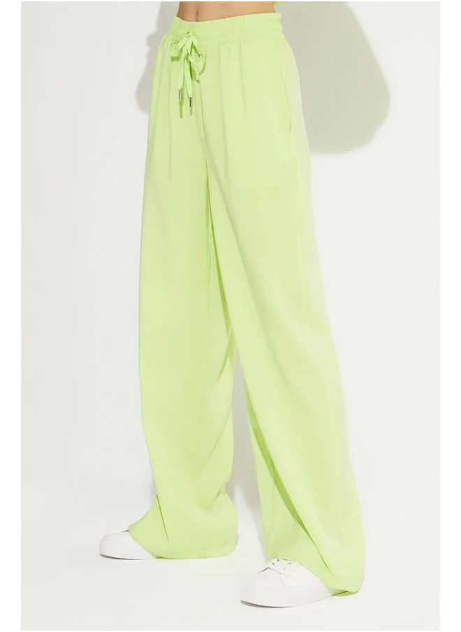 JUNE June Exclusive Elastic Waist Modal Blend Trouser Light Green