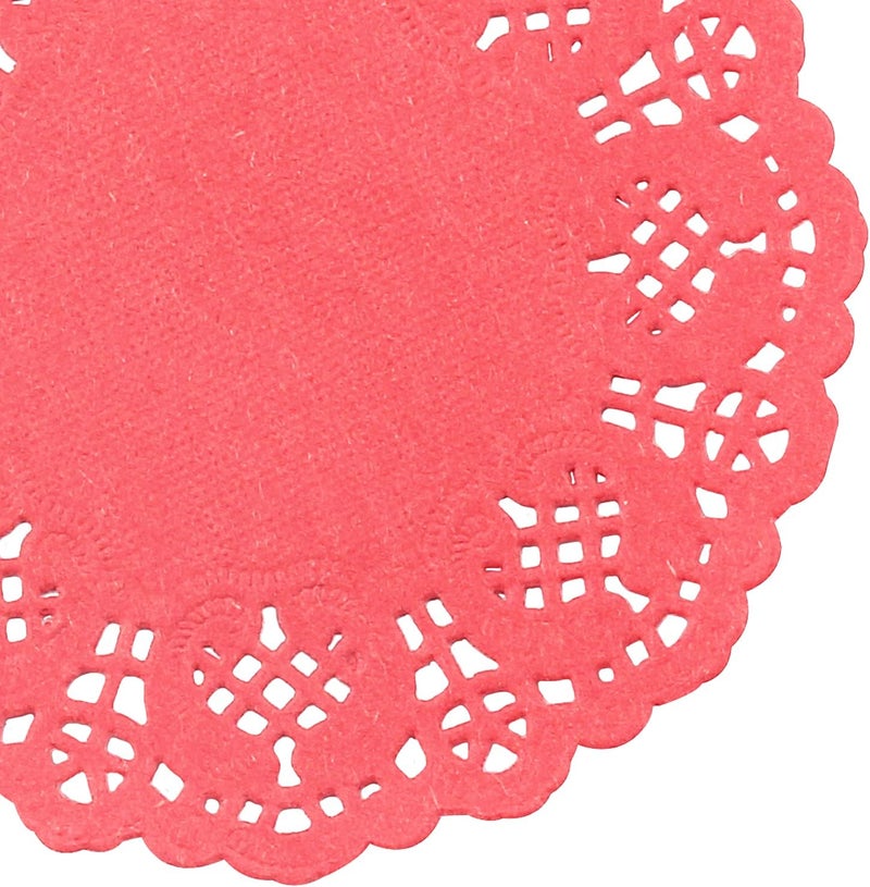 Rierdge Round Paper Doilies, 120 Pcs 3.5” Colorful Decorative Disposable Paper Placemats for Wedding Birthday Desserts Cakes Party Tableware Food Decoration, 6 Colors - Image 4