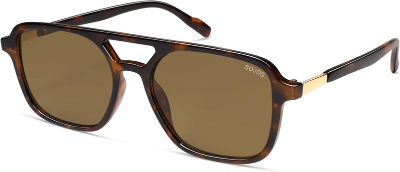 Sojos Retro Aviator Sunglasses for Women Men,Trendy Rectangle Womens Mens Shades Sun Glasses SJ2202 - Image 1