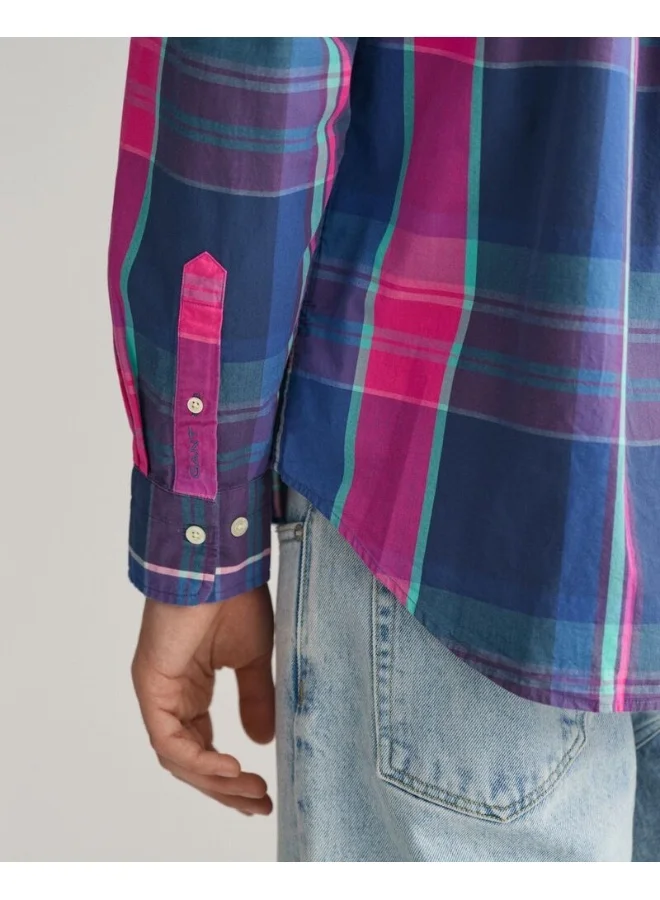 غانت Gant Relaxed Fit Checked Archive Poplin Shirt