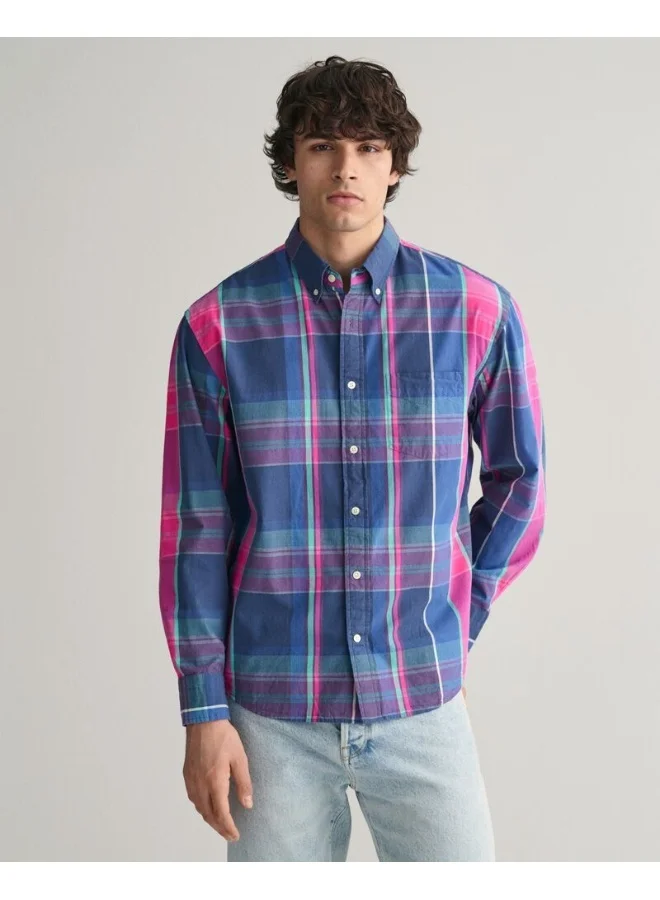 غانت Gant Relaxed Fit Checked Archive Poplin Shirt