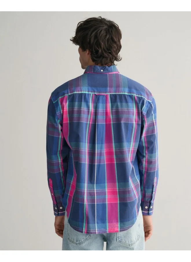 GANT Gant Relaxed Fit Checked Archive Poplin Shirt